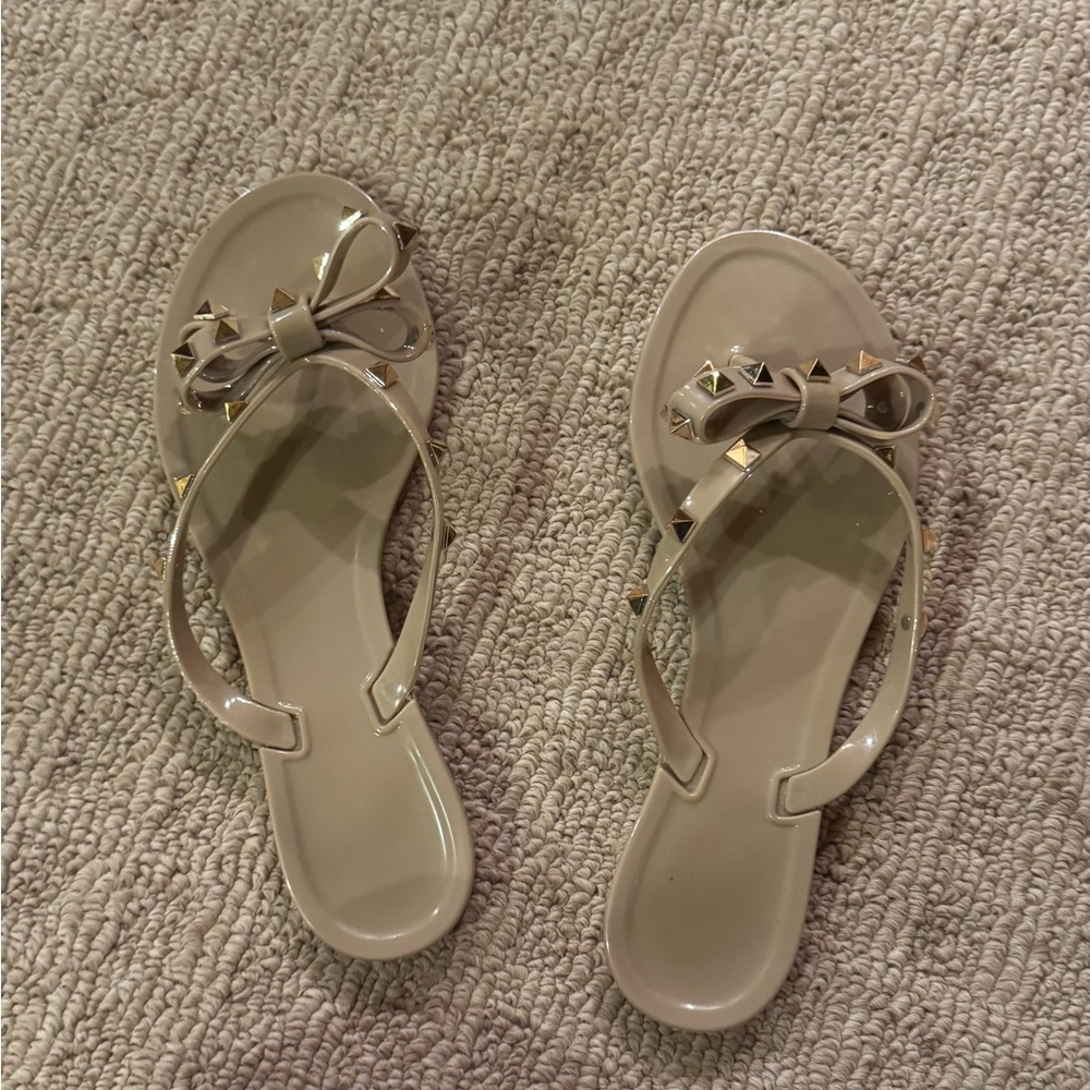 Rockstud Jelly Thong Sandals